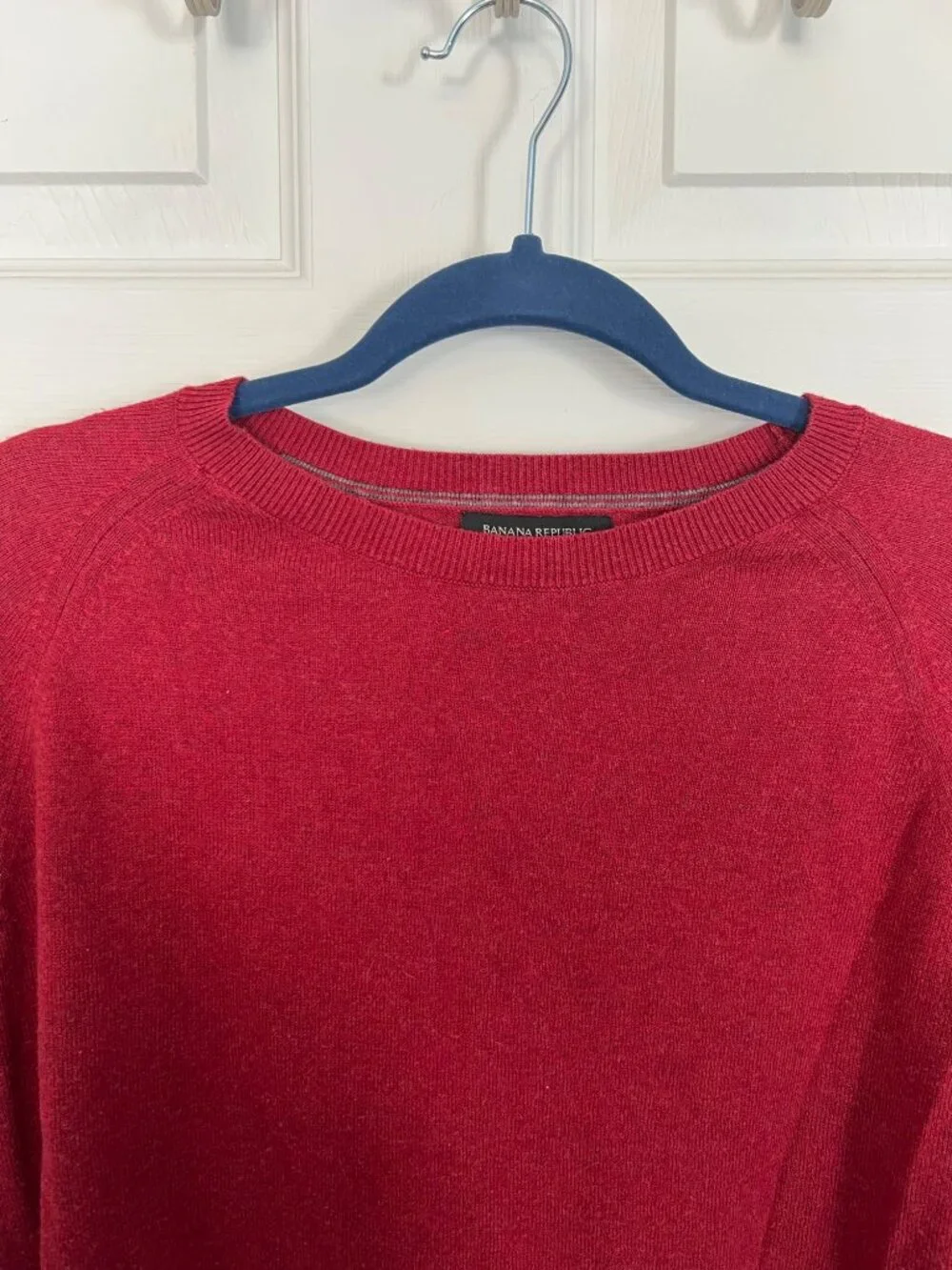 Banana Republic Premium Lux Yarn Red Long Sleeve Crewneck Sweater Men's XL